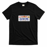 OUTATIME License Plate Retro T-Shirt - Black