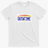 OUTATIME License Plate Graphic T-Shirt - White