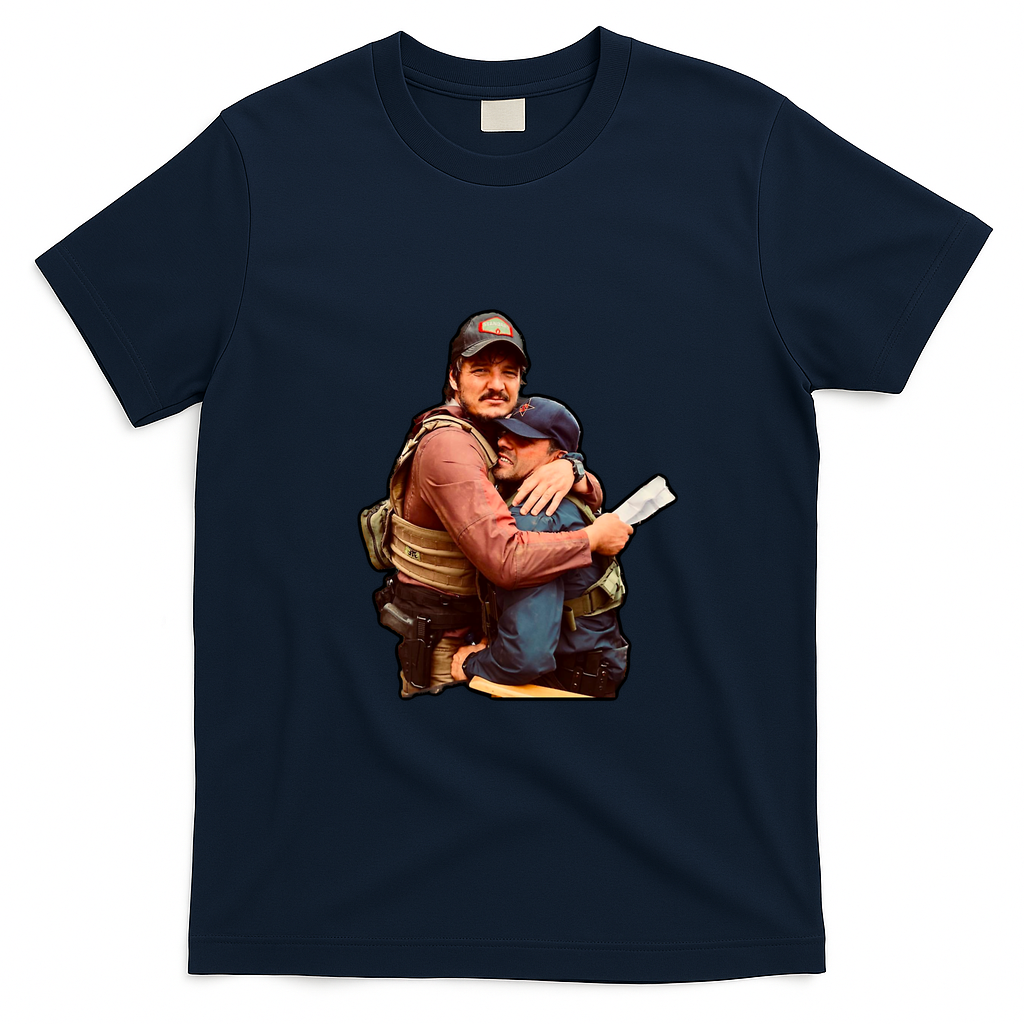Pedro & Oscar Retro Graphic Tee - Navy Blue