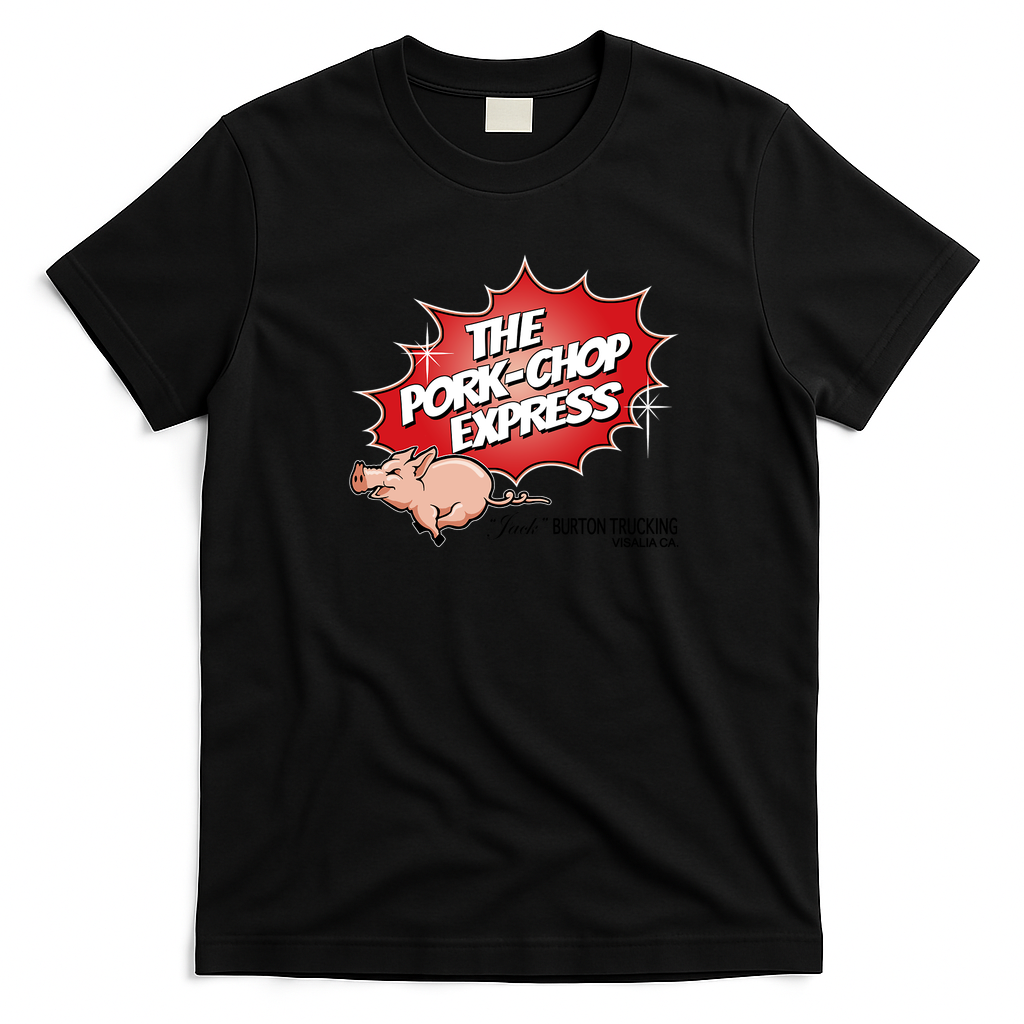 The Pork Chop Express Retro Graphic Tee - Black