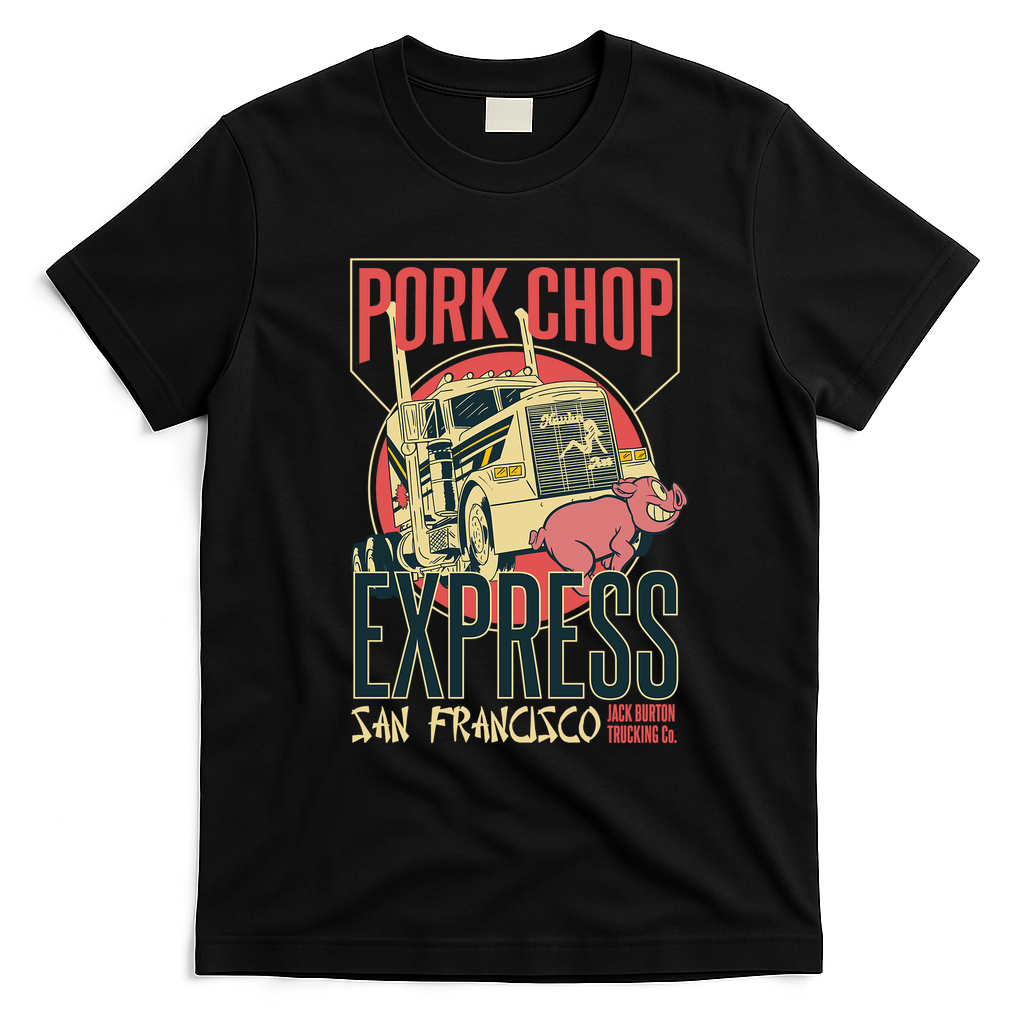 Pork Chop Express Jack Burton Retro Tee - Black