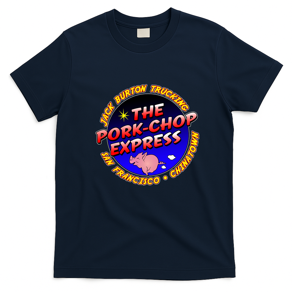 Pork Chop Express Trucking Logo Tee - Navy Blue