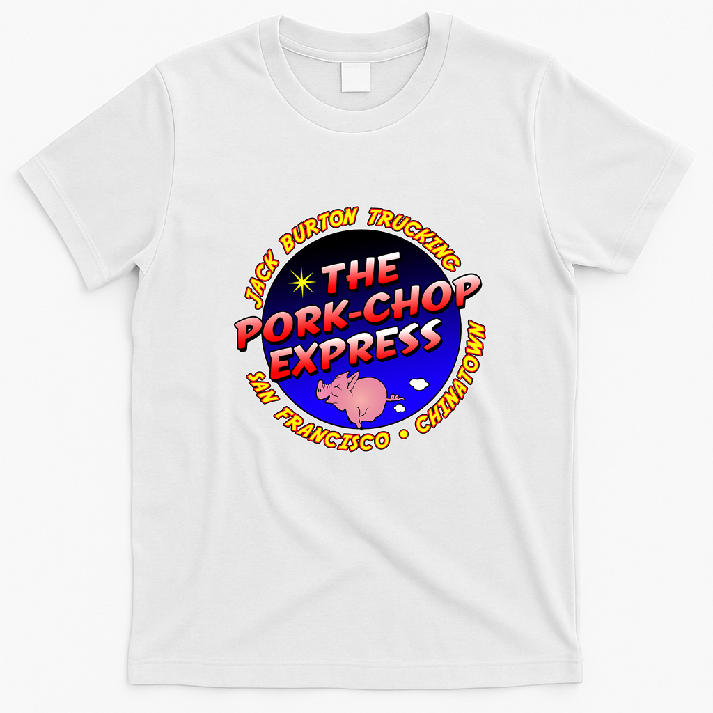 Pork Chop Express Trucking Logo Tee - White