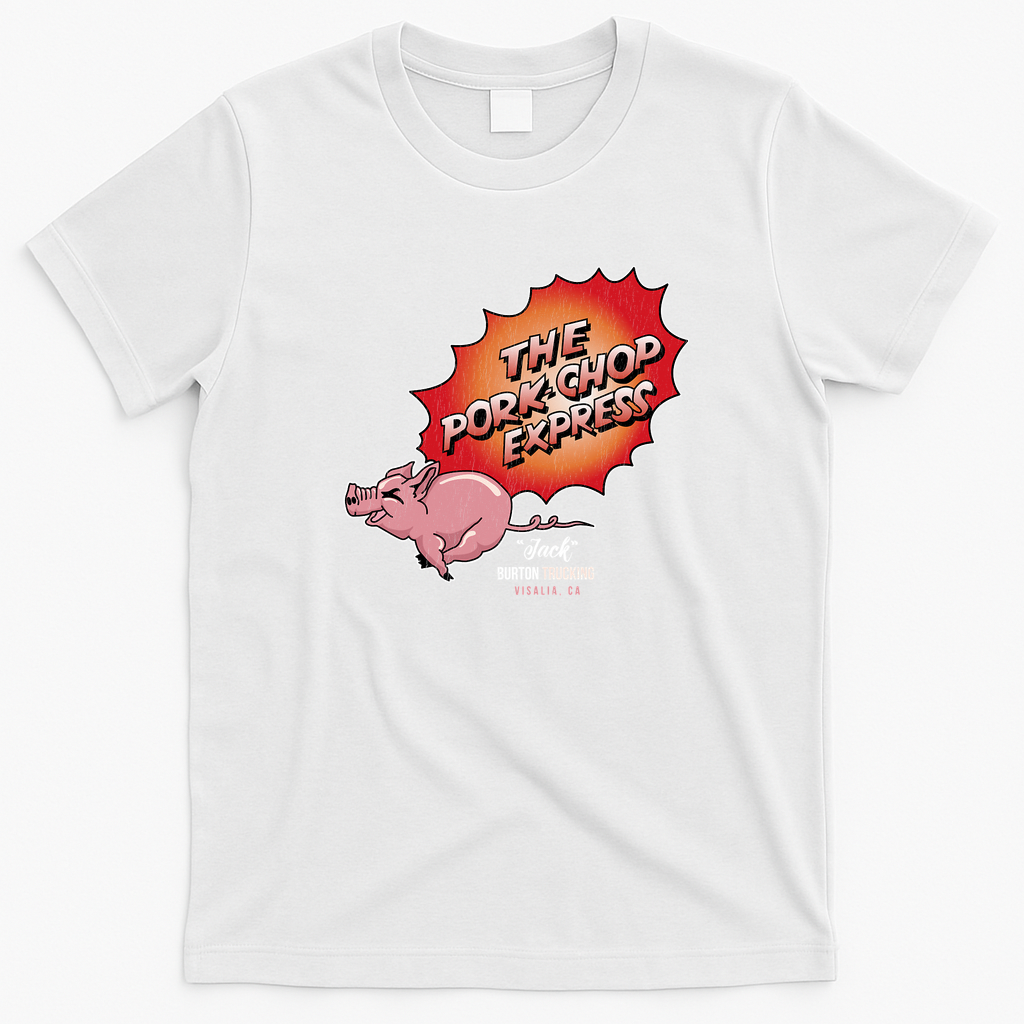 The Pork Chop Express Distressed Tee - White