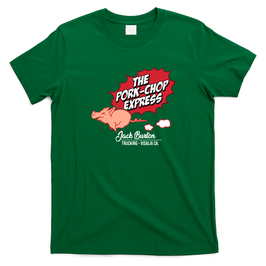 Pork Chop Express Black Logo T-Shirt - Irish Green