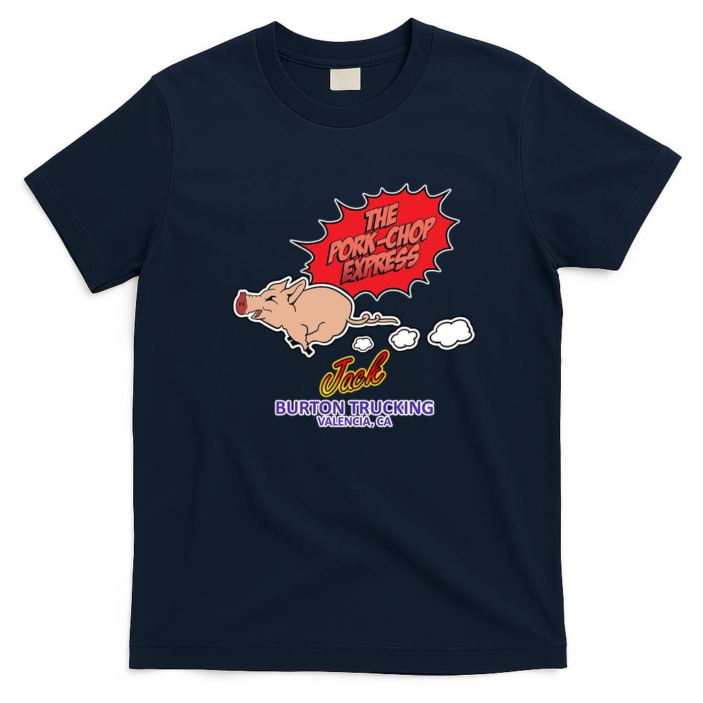 The Pork Chop Express Vintage Logo Tee - Navy Blue