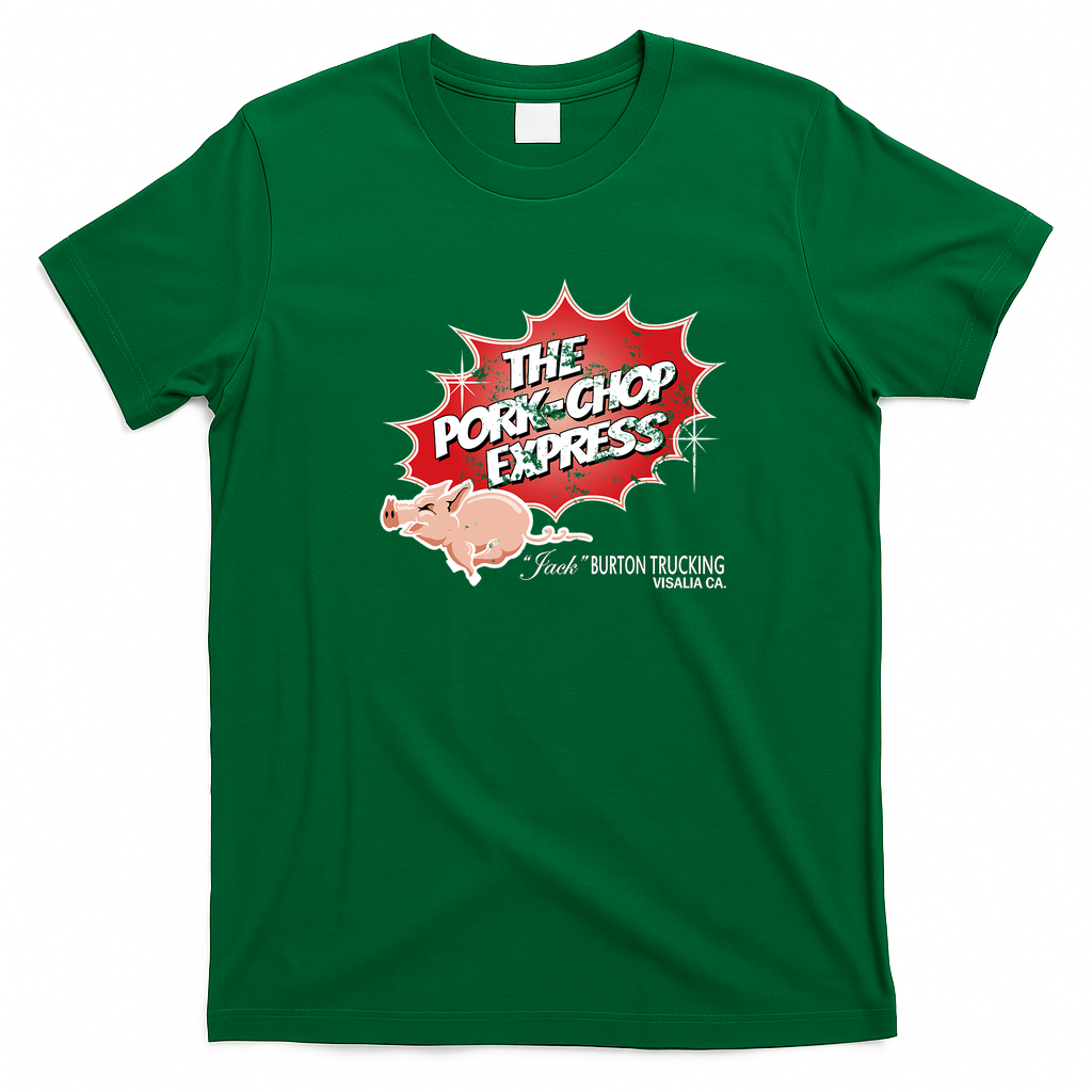 The Pork Chop Express Retro Logo Shirt - Irish Green