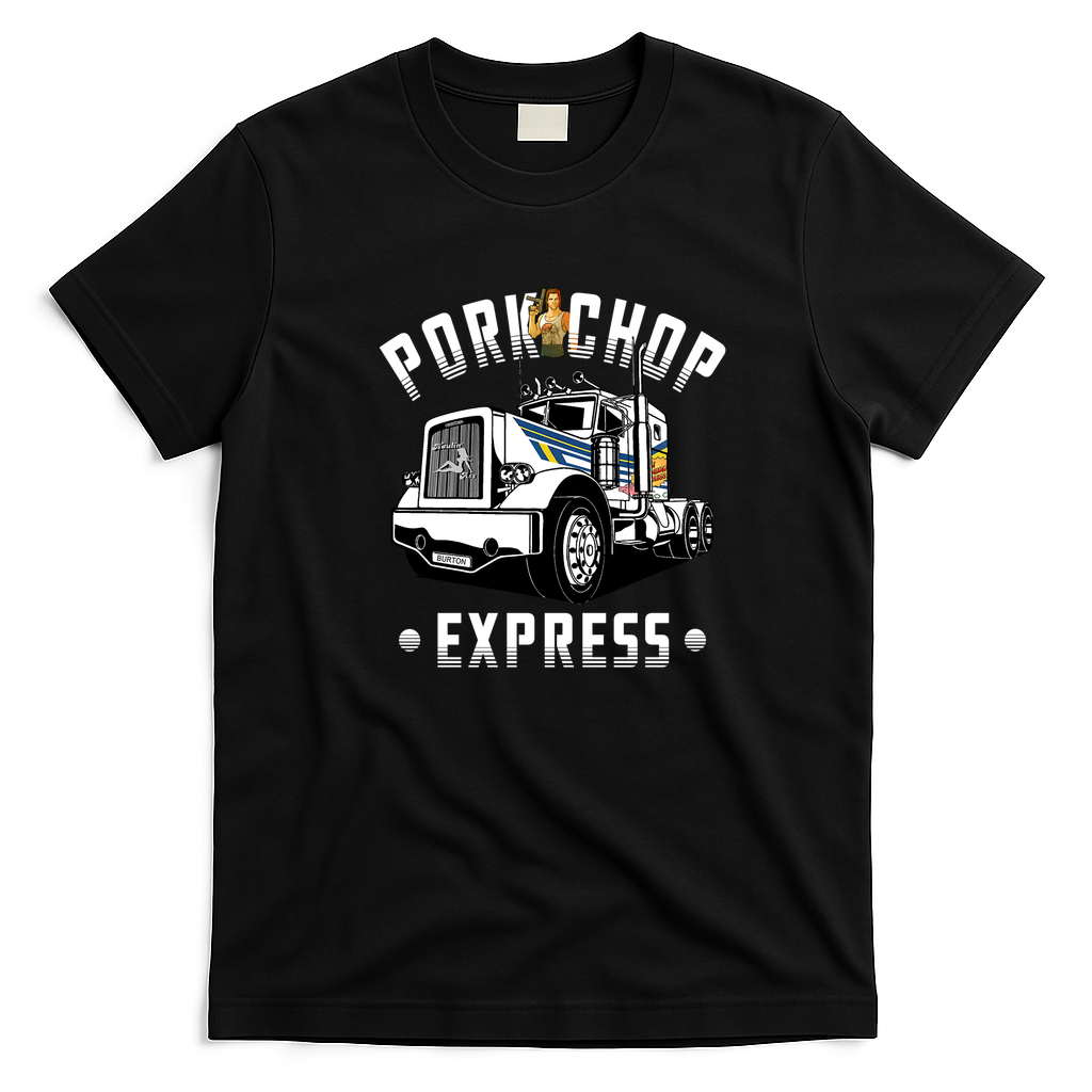 Pork Chop Express Retro Logo Tee - Black