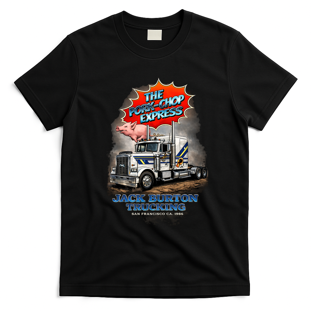 Pork Chop Express Vintage Graphic Tee - Black