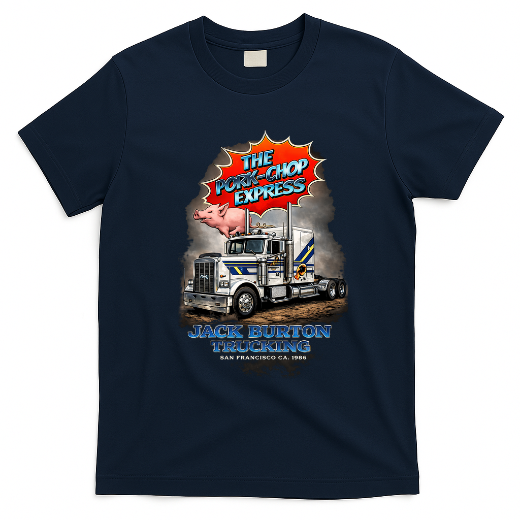 Pork Chop Express Vintage Graphic Tee - Navy Blue