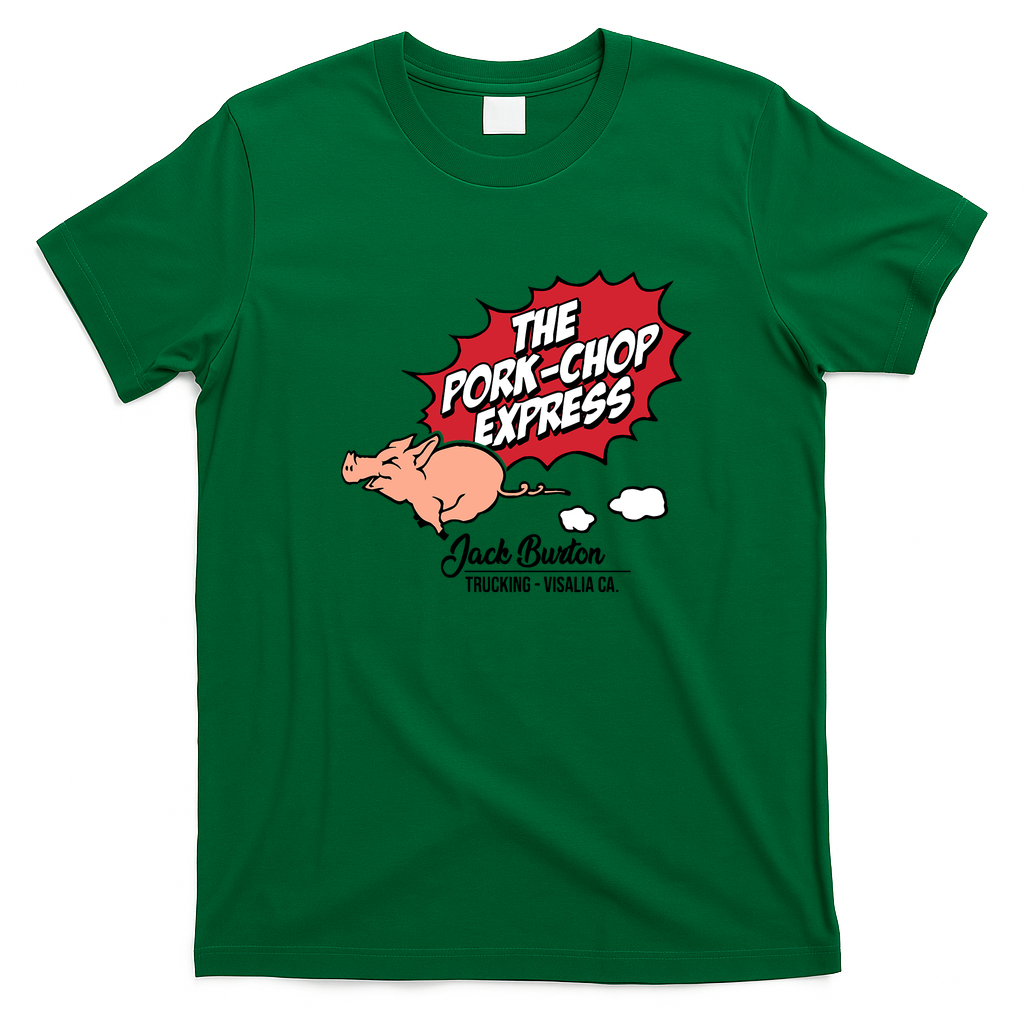 Pork Chop Express White Logo T-Shirt - Irish Green