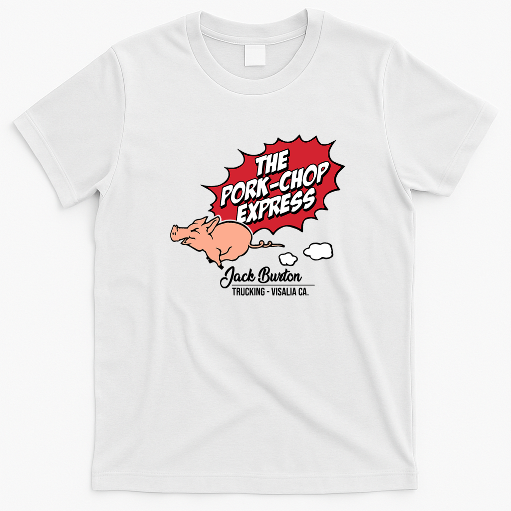 Pork Chop Express White Logo T-Shirt - White