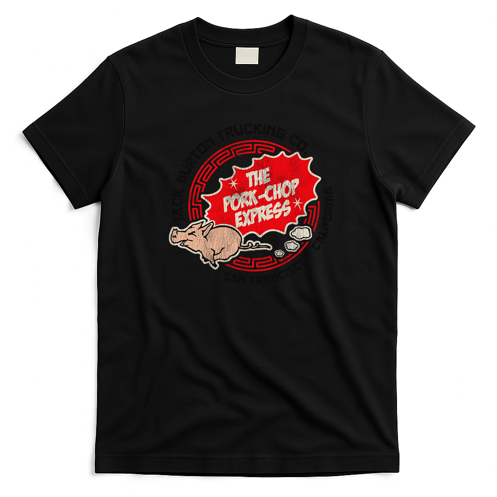 Pork Chop Express San Francisco Distressed Tee - Black