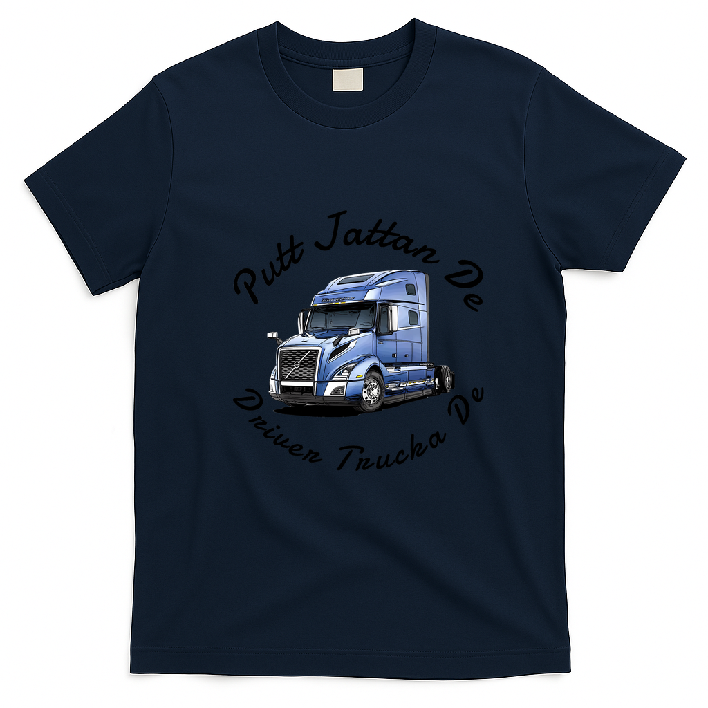 Putt Jattan De Driver Truckan De T-Shirt - Navy Blue