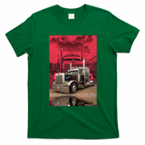 Red Peterbilt Truck Graphic T-Shirt - Irish Green