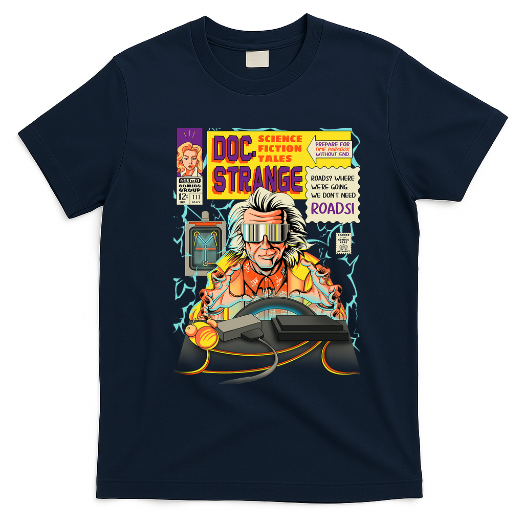 Roads? We Don’t Need Roads T-Shirt - Navy Blue