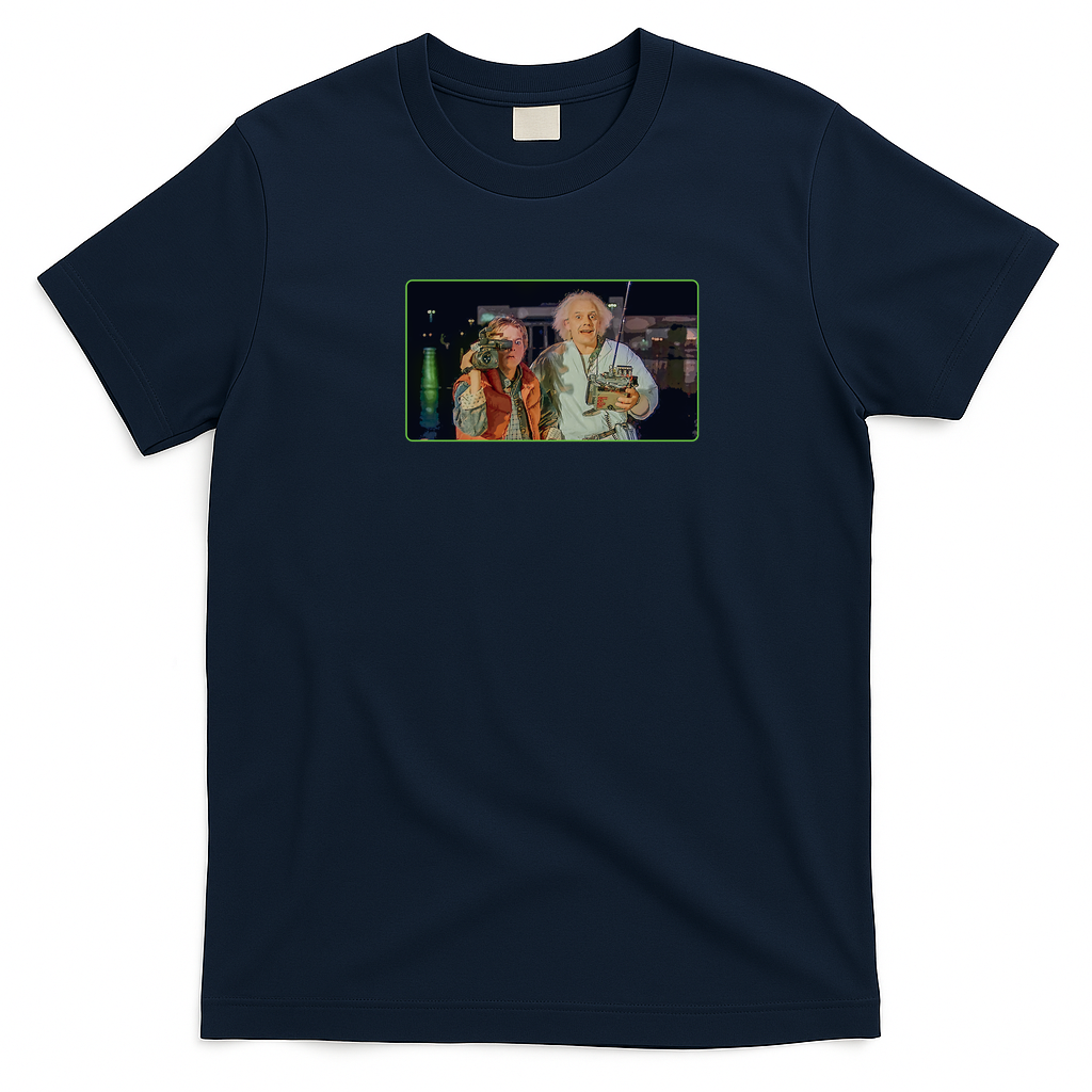 Retro Future Retro Graphic Tee - Navy Blue