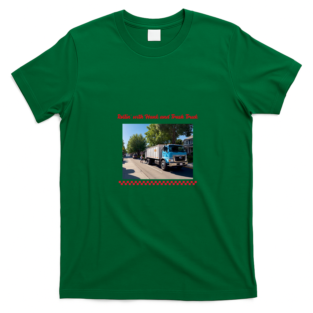 Rollin' with Hank and Trash Truck Graphic T-Shirt - Irish Green