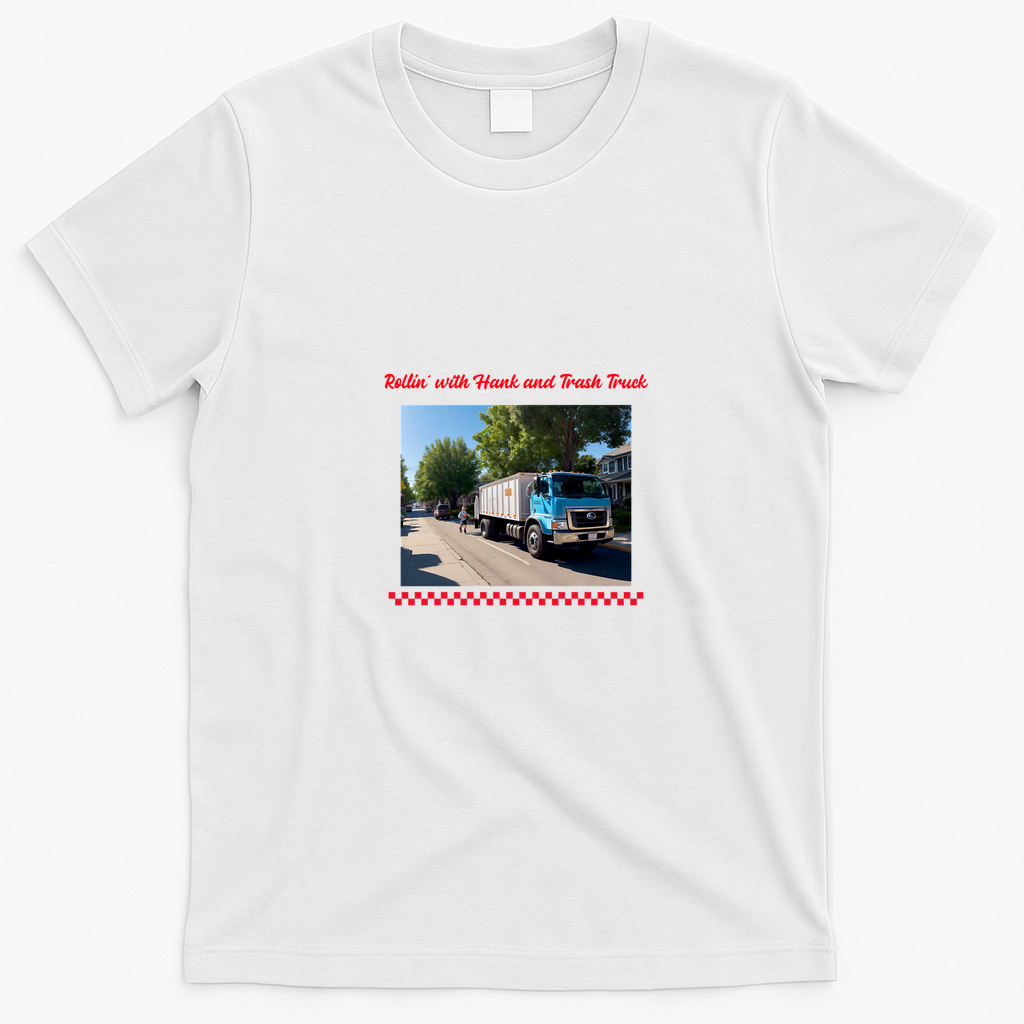 Rollin' with Hank and Trash Truck Graphic T-Shirt - White