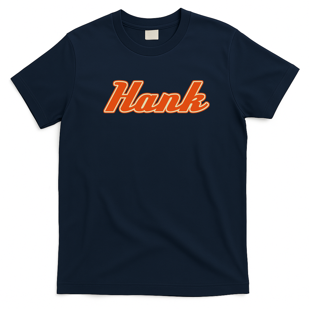 Retro Hank Retro Graphic Tee - Navy Blue