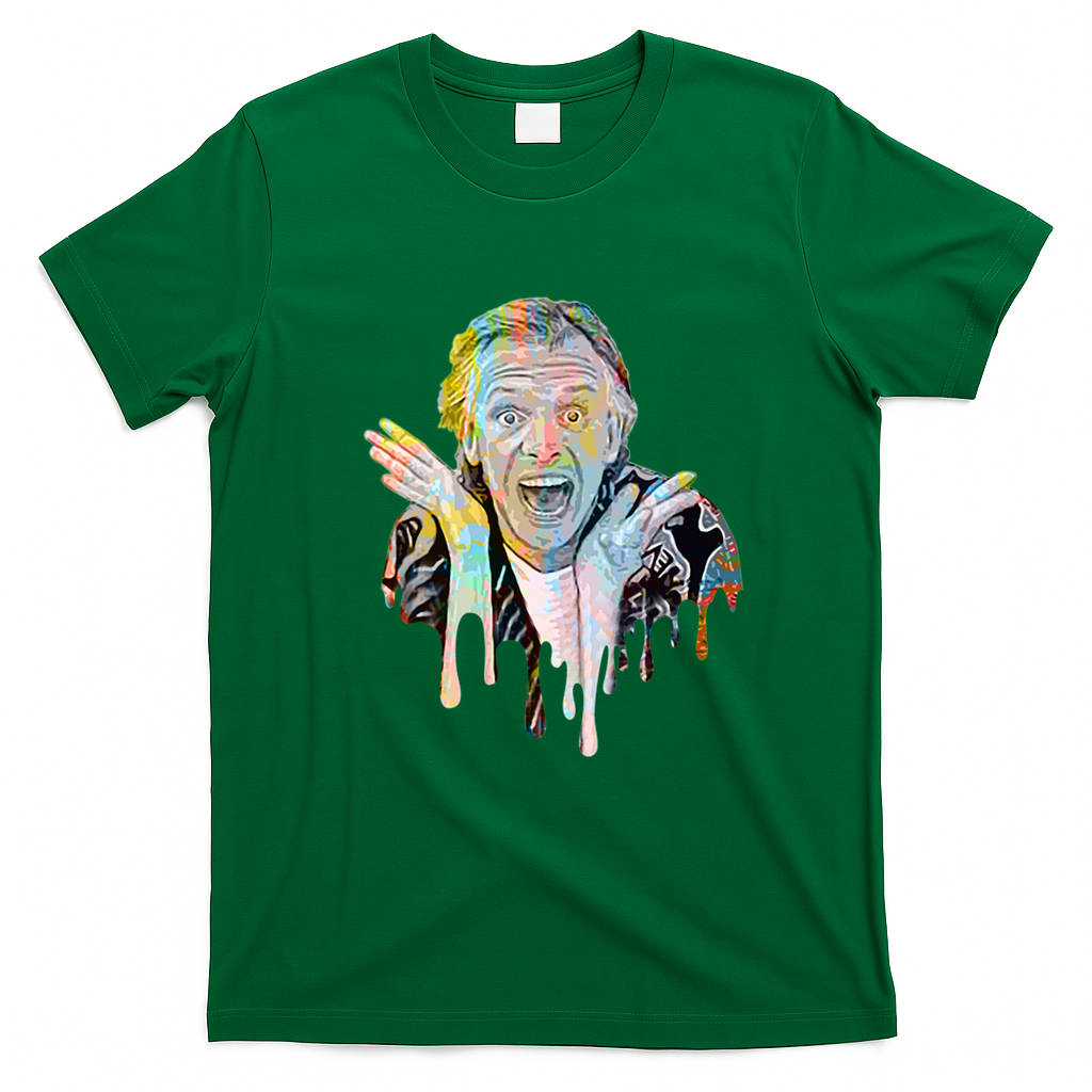 Rik Mayall Retro Graphic Tee - Irish Green