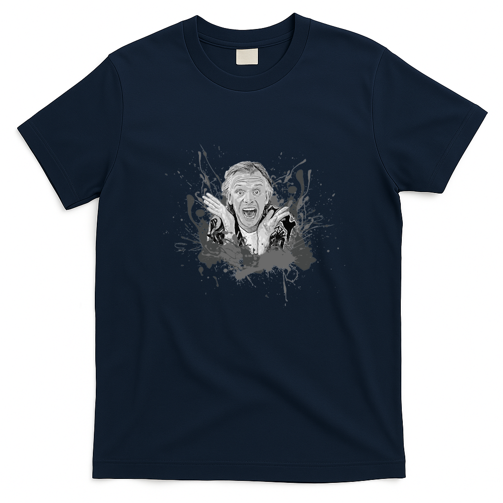 Rik Mayall Retro Graphic Tee – Edition 2 - Navy Blue