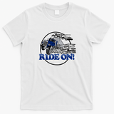 Ride On! Classic Trucker T-Shirt - White