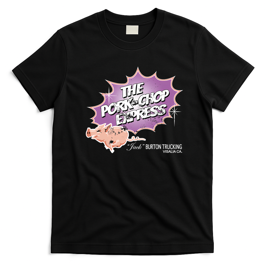 Running Pig Trucking Burst T-Shirt - Black
