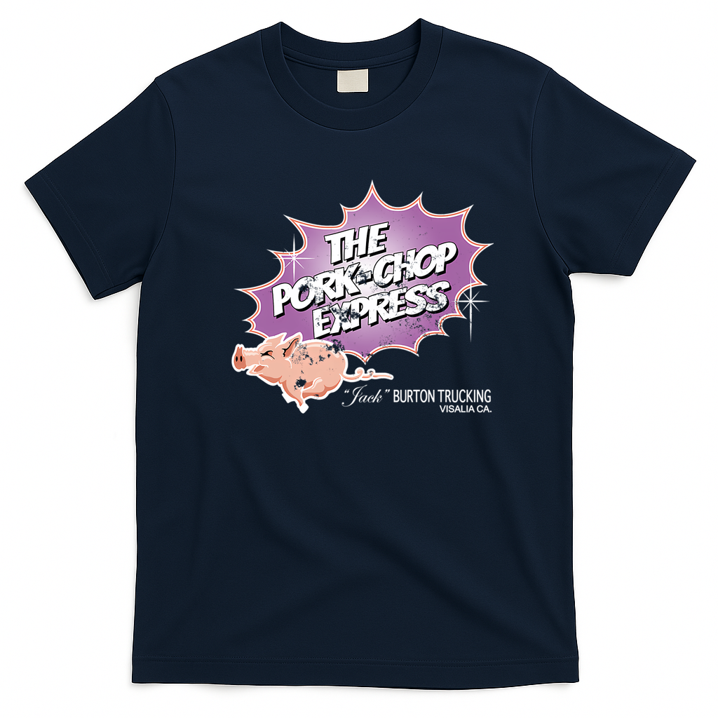 Running Pig Trucking Burst T-Shirt - Navy Blue