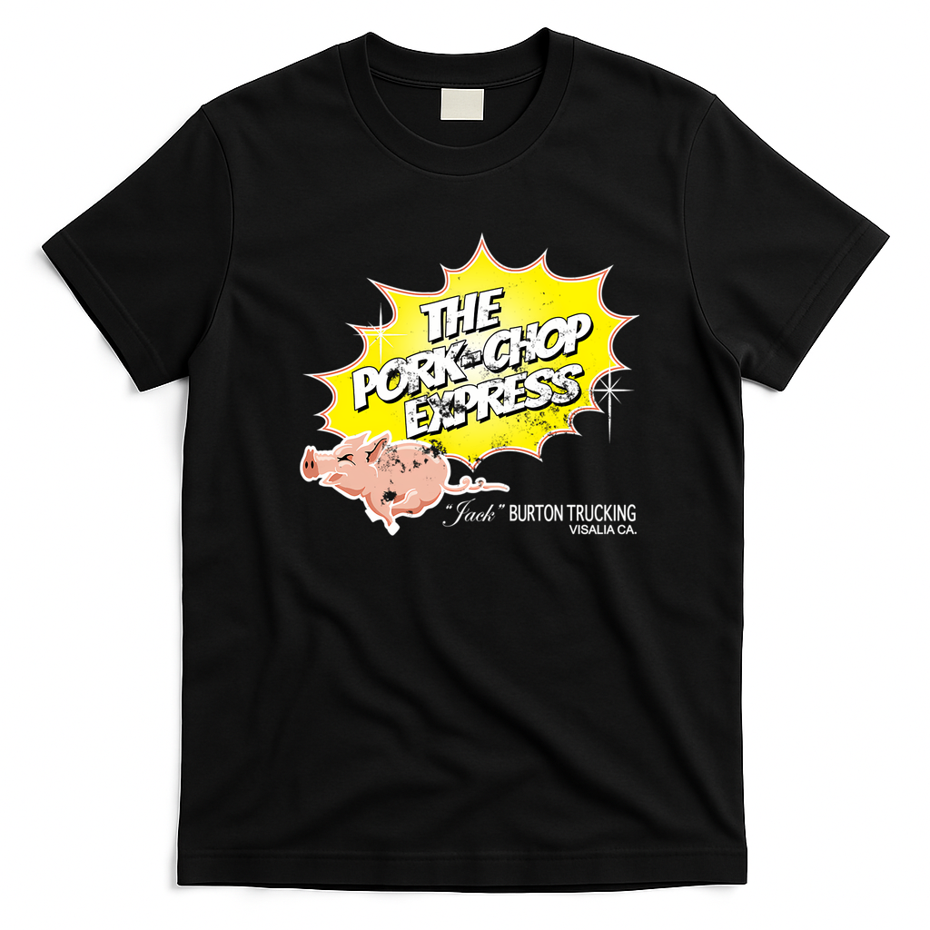 Running Pig Trucking Logo T-Shirt - Black