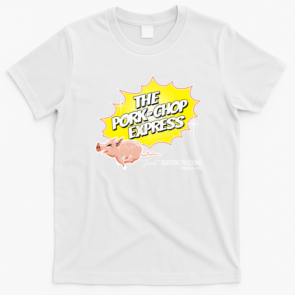 Running Pig Trucking Logo T-Shirt - White
