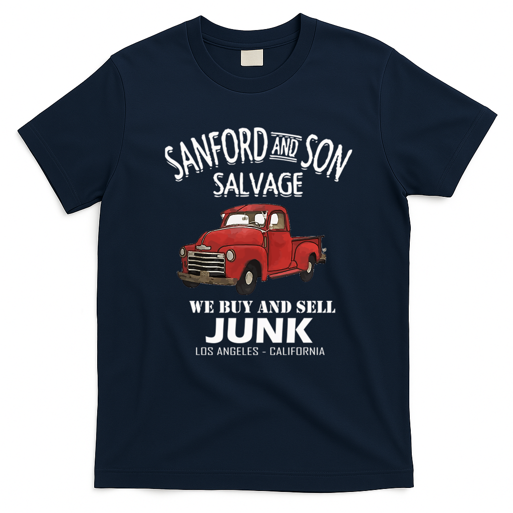 Funny 90s TV Family Vintage T-Shirt - Navy Blue