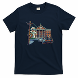 Great Scott Hill Valley Clock Tower T-Shirt - Navy Blue