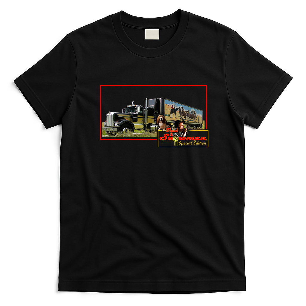 Snowman & Fred Special Edition Retro Graphic Tee - Black