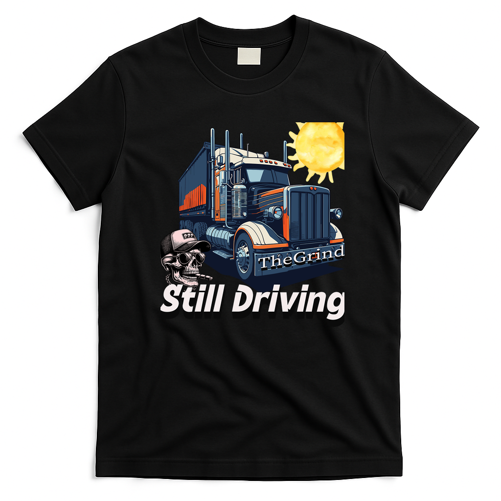 Still Driving Vintage Trucker T-Shirt - Black
