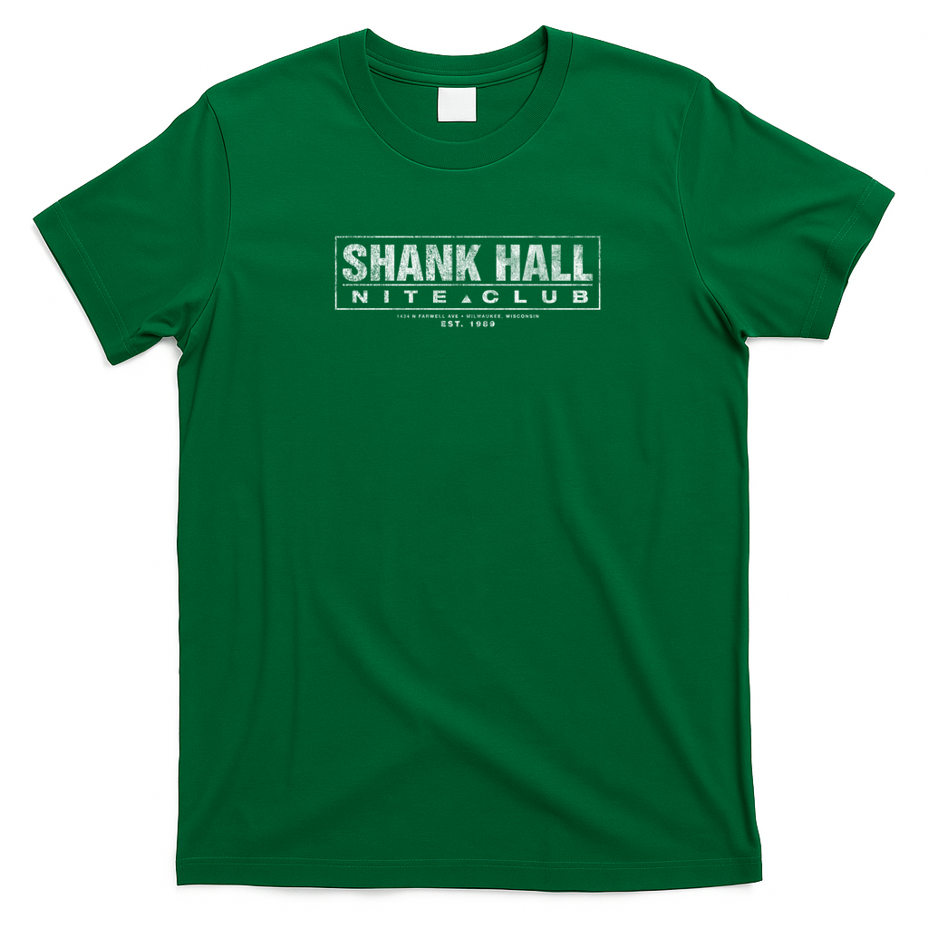 Shank Hall: Milwaukee, WI Retro Graphic Tee - Irish Green