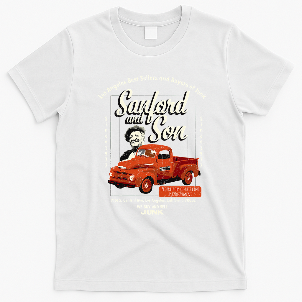 Sanford and Son Junk Truck Retro Tee - White