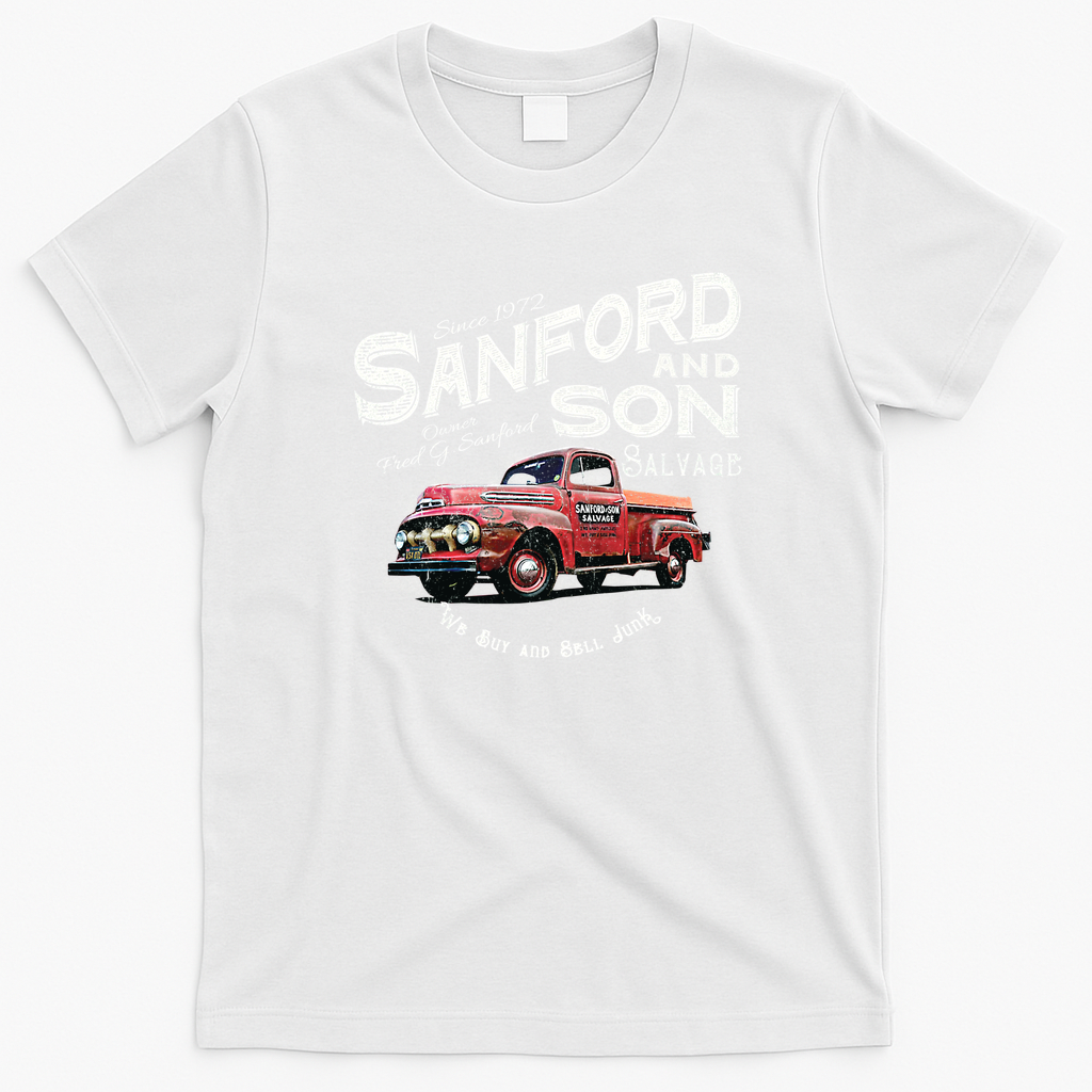 Sanford and Son Beat-Up Red Truck T-Shirt - White