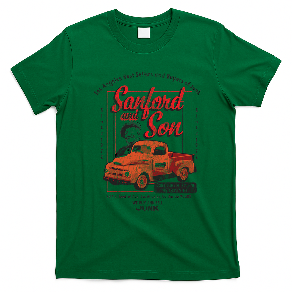 Sanford and Son Junk Truck Vintage T-Shirt - Irish Green