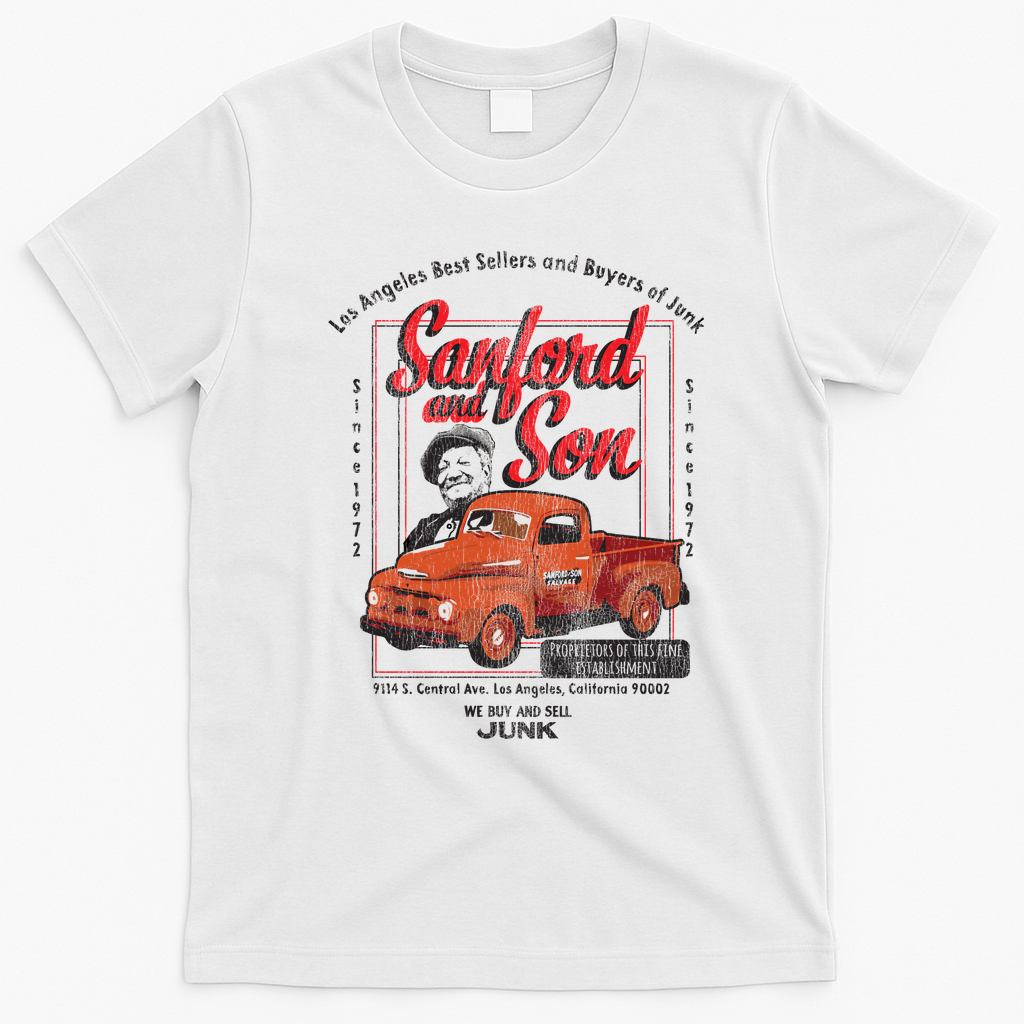 Sanford and Son Junk Truck Vintage T-Shirt - White