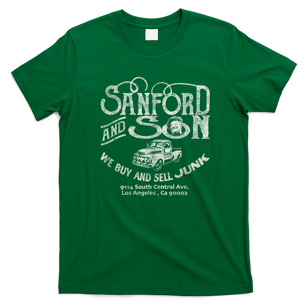 Sanford and Son Corduroy Retro Graphic Tee - Irish Green