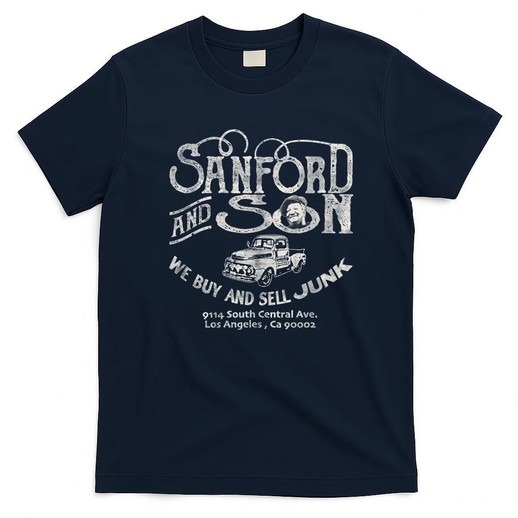 Sanford and Son Corduroy Retro Graphic Tee - Navy Blue