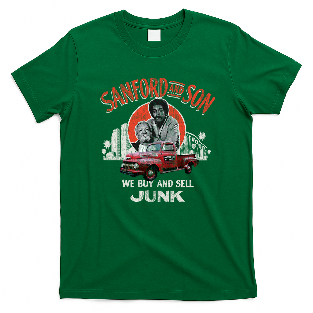 Sanford and Son Father and Son Duo Worn Retro Graphic Tee - Irish Green