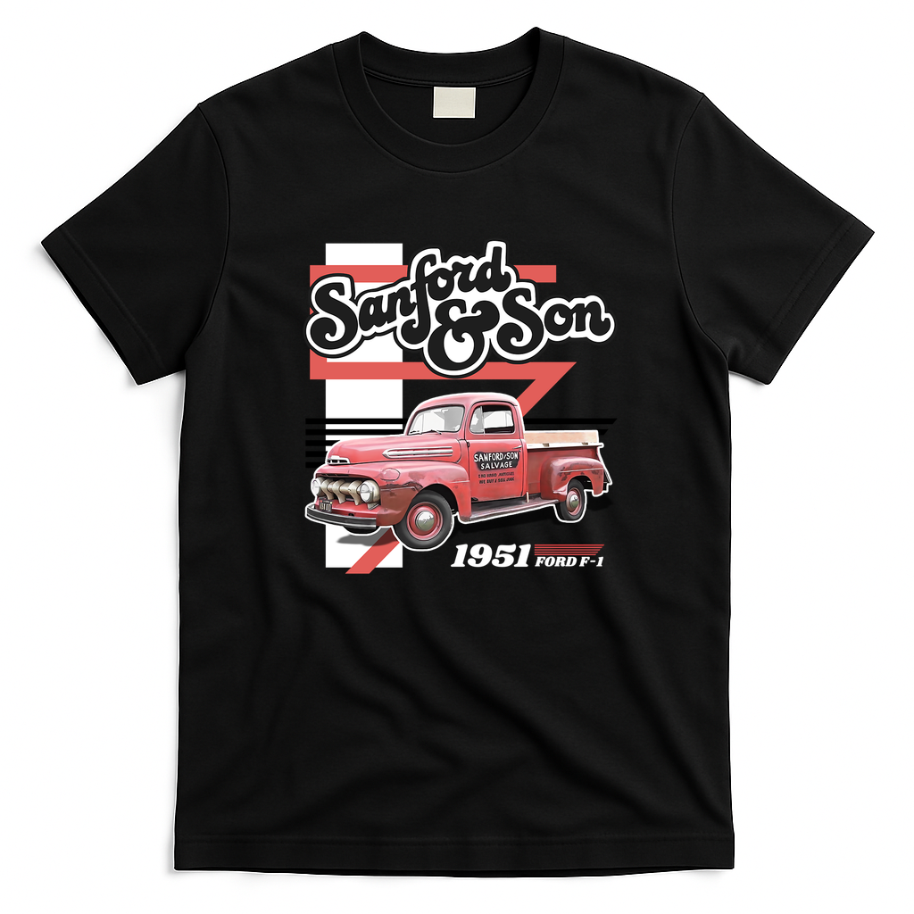 Sanford and Son F-1 Truck Graphic T-Shirt - Black