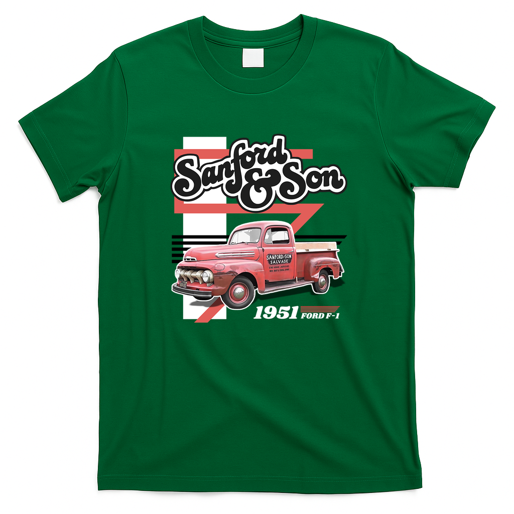 Sanford and Son F-1 Truck Graphic T-Shirt - Irish Green