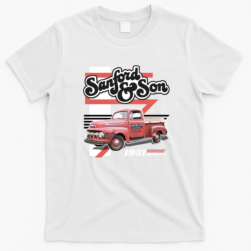Sanford and Son F-1 Truck Graphic T-Shirt - White