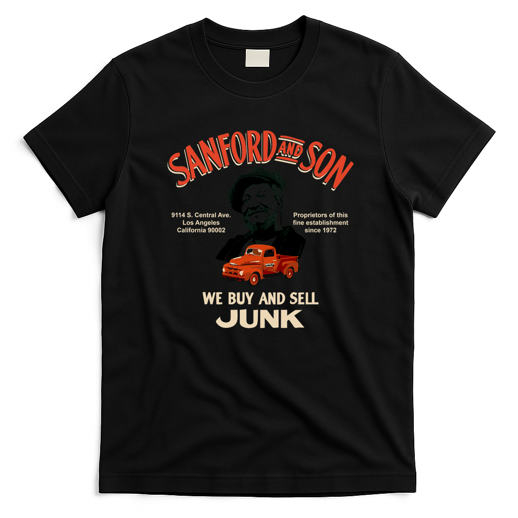 Sanford and Son South Central California Retro Graphic Tee - Black