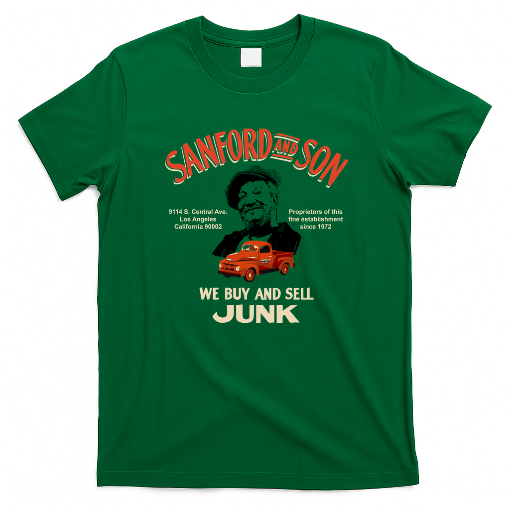 Sanford and Son South Central California Retro Graphic Tee - Irish Green