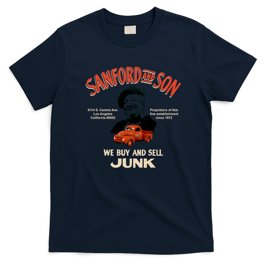 Sanford and Son South Central California Retro Graphic Tee - Navy Blue