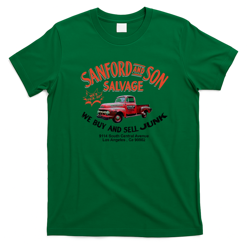 Sanford and Son Salvage Worn Truck Vintage T-Shirt - Irish Green